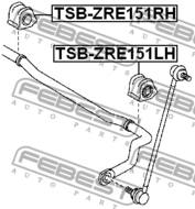 TSB-ZRE151RH - Poduszka stabilizatora FEBEST /przód P/ 23,2mm TOYOTA AURIS/HYBRID 07-12