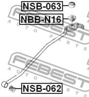 NBB-N16 - Osłona mocowania drążka reakcyjnego FEBE NISSAN ALMERA 00-06
