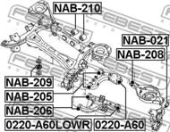 NAB-210 - Tuleja moc.dyferencjału FEBEST /tył/ NISSAN PATHFINDER 04-12