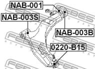 NAB-003B - Tuleja wahacza FEBEST /przód tylna/ ze wspornikiem MAZDA