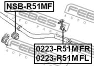 NSB-R51MF - Poduszka stabilizatora FEBEST /przód/ 34 NISSAN PATHFINDER 05-13