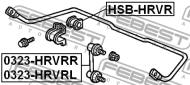 0323-HRVRR - Łącznik stabilizatora FEBEST /tył P/ HONDA HR-V 98-05