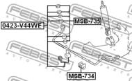 0423-V44WF - Łącznik stabilizatora FEBEST /przód/ MITSUBISHI PAJERO 91-04