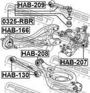 HAB-208 - Tuleja wahacza FEBEST /tył/ HONDA ODYSSEY 05-10