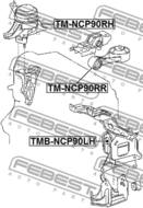 TM-NCP90RR - Poduszka silnika FEBEST /tył/ TOYOTA VITZ 05-10