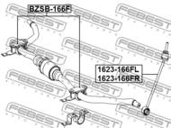BZSB-166F - Poduszka stabilizatora FEBEST /przód/ /zestaw/ DB ML 166 11-