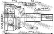 0110-ACV40L26A48 - Przegub nap.FEBEST /zew./ TOYOTA CAMRY 06-11