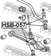 HSB-057 - Poduszka stabilizatora FEBEST /do łącznika/ D8 HONDA ACCORD 90-93
