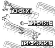 TSB-GRJ158F - Poduszka stabilizatora FEBEST /przód/ TOYOTA LAND CRUISER PRADO 150 09-