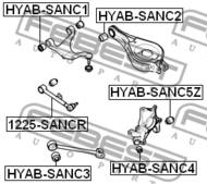 HYAB-SANC4 - Tuleja zwrotnicy FEBEST /tył/ HYUNDAI SANTA FE 06-12/IX55 08-/SONATA 05-