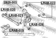 LRAB-019 - Tuleja wahacza FEBEST /tył/ LAND ROVER FREELANDER 06-14