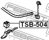 TSB-504 - Poduszka stabilizatora FEBEST /tył/ TOYOTA AVENCIS T22/AZT220/CDT220/CT220 97-03