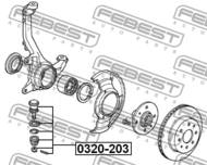 0320-203 - Sworzeń wahacza FEBEST /przód dolny/ HONDA CONCERTO 88-92