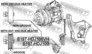 0187-HDJ100HV - Rolka napinacza FEBEST /zestaw/ TOYOTA LAND CRUISER 100 98-07