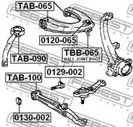 TAB-100 - Tuleja wahacza FEBEST /przód/ TOYOTA MARK 2/CHASER/CRESTA 96-01