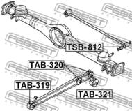 TSB-812 - Tuleja drążka reakcyjnego FEBEST /tył/ TOYOTA DUET 98-04