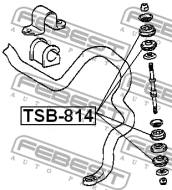 TSB-814 - Poduszka stabilizatora FEBEST /przód/ /do łącznika/ TOYOTA YARIS 99-05