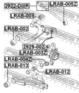 LRAB-003Z - Tuleja zwrotnicy FEBEST /tył/ LAND ROVER DISCOVERY 10-