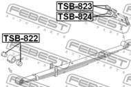 TSB-824 - Tuleja resora FEBEST /tył/ TOYOTA HILUX 04-12