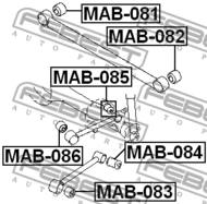 MAB-081 - Tuleja wahacza FEBEST /tył/ MITSUBISHI PAJERO PININ/IO 99-05