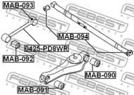 MAB-091 - Tuleja wahacza FEBEST /tył dolny/ MITSUBISHI L400 SPACE GEAR 94-01