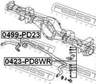 0499-PD23 - Stabilizator FEBEST /tył/ MITSUBISHI DELICA SPACE GEAR/CARGO 94-06