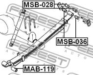 MSB-028 - Tuleja resora FEBEST /tył/ MITSUBISHI PAJERO/MONTERO SPORT/CHALLENGER 96-09