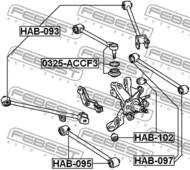 0325-ACCF3 - Wahacz FEBEST /tył/ HONDA ACCORD 98-02 /ze sworzniem/