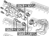 0173-GRX120F - Osłona prowadnicy zacisku hamulcowego FEBEST /przód/ TOYOTA CAMRY 01-06