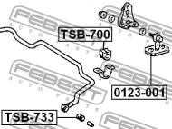 TSB-733 - Poduszka stabilizatora FEBEST /przód/ 11 TOYOTA HIACE/REGIUSACE 89-04