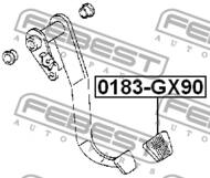 0183-GX90 - Nakładka gumowa Pedału FEBEST TOYOTA LAND CRUISER 100 98-07