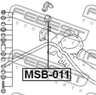 MSB-011 - Poduszka stabilizatora FEBEST /tył/ 23 MITSUBISHI PAJERO/MONTERO SPORT/CHALLENGER 96-09
