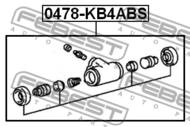 0478-KB4ABS - Cylinderek hamulcowy FEBEST /tył/ MITSUBISHI PAJERO/MONTERO SPORT/CHALLENGER 08-