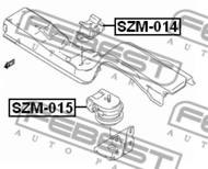 SZM-015 - Poduszka silnika FEBEST /przód/ SUZUKI GRAND VITARA/ESCUDO 98-06