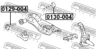 0130-004 - Elem.mocowania wahacza FEBEST TOYOTA LITE/TOWNACE/NOAH 96-07