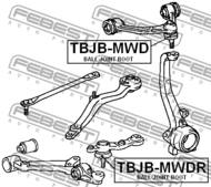 TBJB-MWD - Osłona sworznia wahacza FEBEST /górny/ 30.5X16.5 X32 TOYOTA MARK 2/CHASER/CRESTA 4WD 96-01