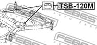 TSB-120M - Tuleja belki FEBEST TOYOTA LAND CRUISER PRADO 120 02-09