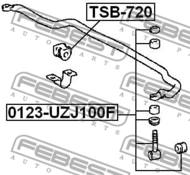 TSB-720 - Poduszka stabilizatora FEBEST /przód/ 26 .5 TOYOTA LAND CRUISER 100 98-07