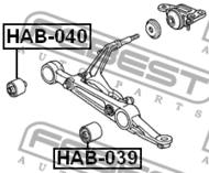 HAB-040 - Tuleja wahacza FEBEST /przód-przednia dolnego/ HONDA INTEGRA 93-00/CIVIC -96