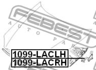 O-1099-LACRHF - Mocowanie pokrywy silnika FEBEST P CHEVROLET LACETTI/OPTRA 03-08
