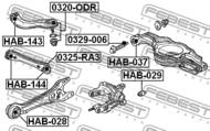 HAB-037 - Tuleja wahacza FEBEST /tył/ HONDA ODYSSEY 99-03