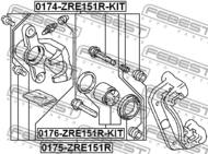 0174-ZRE151R-KIT - Prowadnica zacisku hamulcowego FEBEST /tył/ TOYOTA AVENSIS 03-08