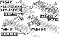 TAB-450Z - Tuleja zwrotnicy FEBEST /tył/ TOYOTA RAV4 05-13