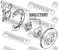 0482-CT9AF - Łożysko koła -piasta FEBEST /przód/ MITSUBISHI CHARIOT/SPACE WAGON GRANDIS 97-03