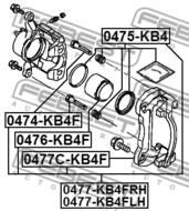 0477-KB4FLH - Zacisk hamulcowy FEBEST /przód L/ MITSUBISHI PAJERO/MONTERO SPORT/CHALLENGER 08-