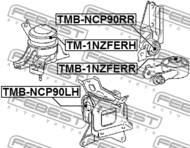 TM-1NZFERH - Poduszka silnika FEBEST /P/ /pływająca/ TOYOTA YARIS 05-11