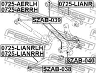 SZAB-039 - Tuleja zwrotnicy FEBEST /tył/ SUZUKI GRAND VITARA/ESCUDO 98-06