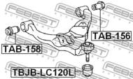 TBJB-LC120L - Osłona sworznia wahacza FEBEST /dolny/ /zestaw/ TOYOTA LAND CRUISER PRADO 120 02-09