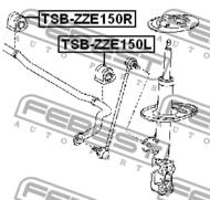 TSB-ZZE150R - Poduszka stabilizatora FEBEST /przód P/ D21.2 TOYOTA COROLLA 06-13