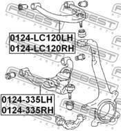 0124-LC120LH - Wahacz FEBEST /przód L górny/ TOYOTA LAND CRUISER PRADO 120 02-09